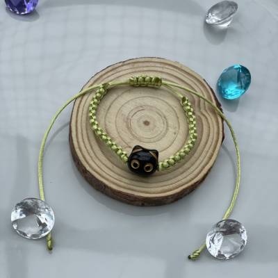 Katzen Makramee Armband – Verstellbar von XS bis 4XL, Handmade & Niedlich