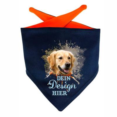 Hunde Dreiecks Halstuch Multicolor personalisiert mit Wunschmotiv, individuell bedruckt mit Text, Logo, Foto