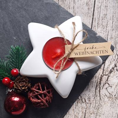 Stern Teelichthalter ~ Kerzenhalter Weihnachten ~ Deko Weihnachtsstern