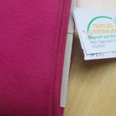 Bündchen Schlauchware glatt fuchsia Oeko-Tex Standard 100(1m/9,-€)