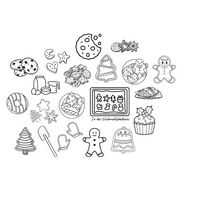 Weihnachtsbäckerei Bundle PNG SVG Datei - Download Plotterdatei Plotter File - Weihnachten Xmas Christmas Baking Lebkuch