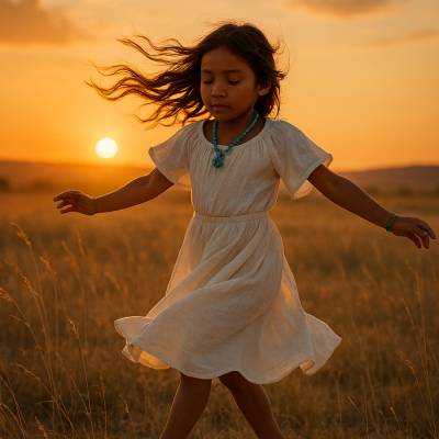 Kinder der Steppe (1) – Windtanz im Abendlicht