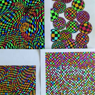 Optische Täuschungen zum Ausmalen auf DIN A4 für Erwachsene