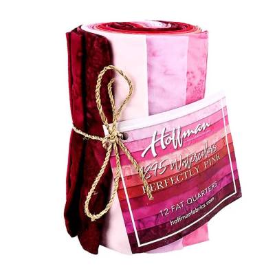 Hoffman 1895 - 12 Perfectly Pink  12 Fat Quarter Bundle –  handgefärbte Batikstoffe in Pink, 45x55cm