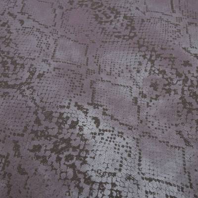 Stoff Stretch Querstretch mit Schlangen Prägedruck Design braun lila Kleiderstoff Hosenstoff