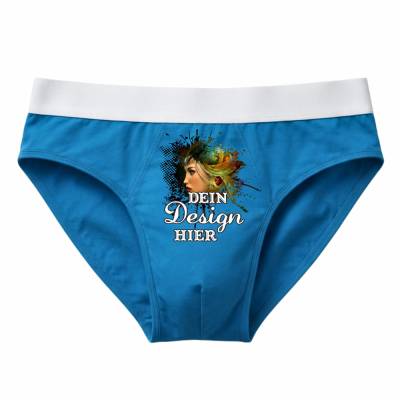 Herren Slip personalisiert mit deinem Wunschmotiv, individuell bedruckt mit Text, Logo, Foto