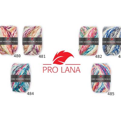 94,50 € /1 kg Pro Lana Golden Socks ’FJORD SOCKS MULTICOLOR’ Sockenwolle Wolle 4-fädig/4-fach in sechs Farbkombinationen