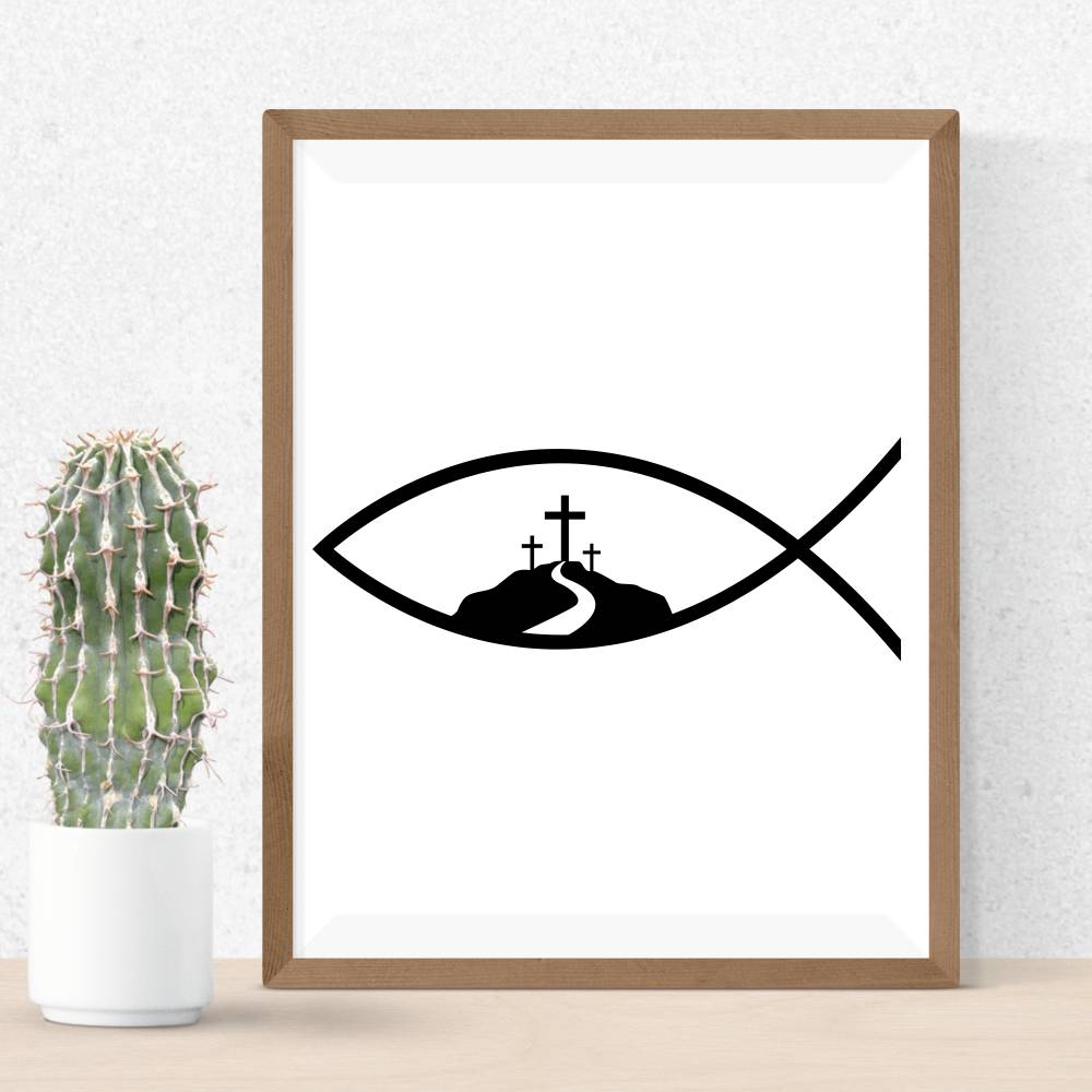 Christlicher Fisch Bundle PNG SVG Datei - Download Datei Plotterdatei - svg png Datei - Geschenkidee - Kirche  Religiös Bild 4