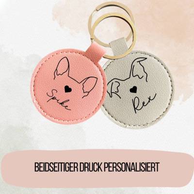Schlüsselanhänger Hund Hundeohren Personalisiert mit Namen, Anhänger Hunde, Haustier Anhänger, Geschenk Hundebesitzer,