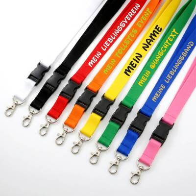 Schüsselband 20 mm personalisiert mit deinem Wunschtext, individuell bedruckt mit Text, Logo, Foto