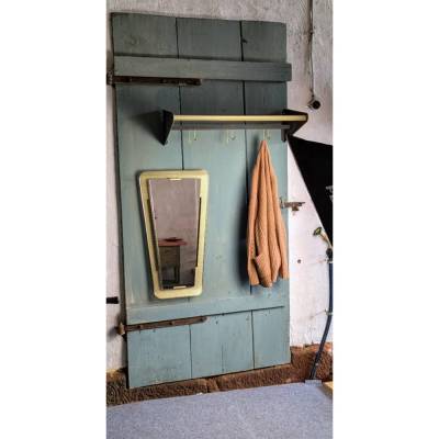 Vintage Garderobe und Spiegel im Mid-Century-Stil