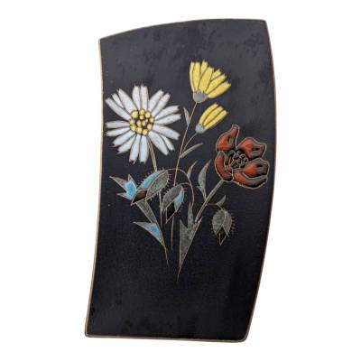 Ruscha Wandteller Nr. 755 – Vintage Keramik Wanddeko, 13.5 x 26.5 cm