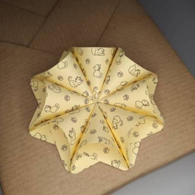 Origami Motivpapier Katzen – Bastelset Geschenkanhänger, 128 Blatt 5x5cm