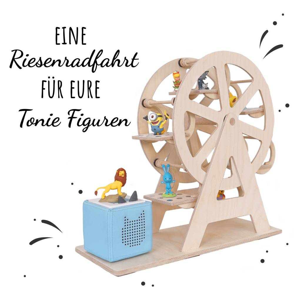 XXL Regal fr Toniebox, Toniefiguren Riesenrad, Aufbewahrung fr Tonies,  Halterung fr Toniebox, drehbar und personalisi