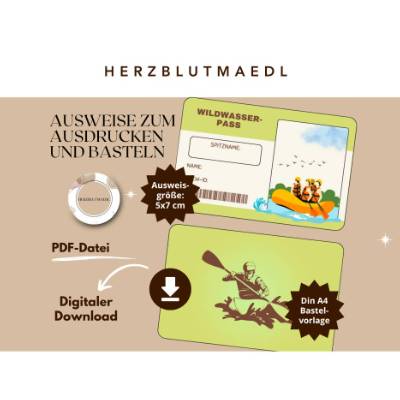 Spaßige Rafting-Ausweise – Das perfekte Mitgebsel für unvergessliche Wasserabenteuer!