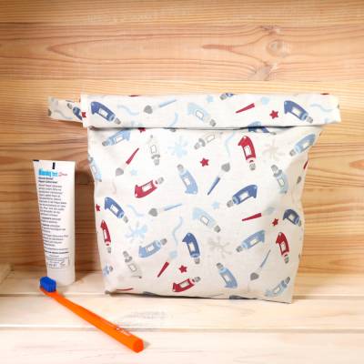 Wetbag Nasstasche Windeltasche aus Wachstuch – Beutel für Wechselkleidung, Badesachen & Kosmetik
