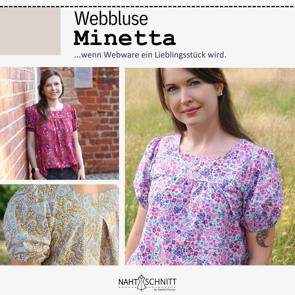 Webbluse Minetta – wenn Webware ein Lieblingsstück wird | luftige Sommerbluse, Gr. 75–122 cm BU Bild 1