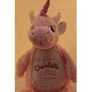 Stofftier Einhorn Unicorn bestickt verschiedene Texte möglich Bild 4