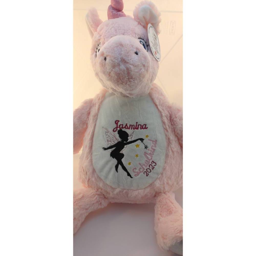 Stofftier Einhorn Unicorn bestickt verschiedene Texte möglich Bild 6
