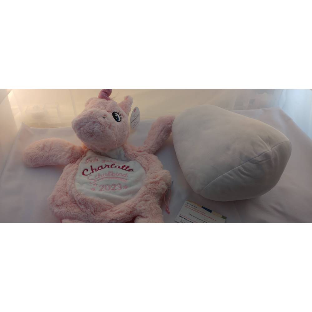 Stofftier Einhorn Unicorn bestickt verschiedene Texte möglich Bild 9