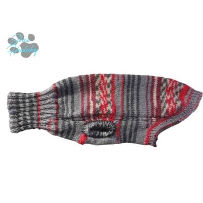 Handgestrickter Hundepullover klein – 24 cm Rückenlänge – 4fach Sockenwolle – Unikat 