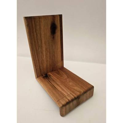 Raffinierte schräge Buchstütze aus Holz, Dekoration fürs Bücherregal, Buchhalterung, Buchpräsentation