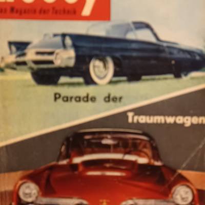 Hobby Das Magazin der Technik April 1954 – Parade der Traumwagen | Rarität für Sammler