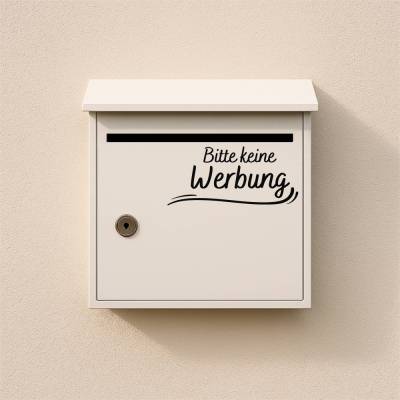 Bitte keine Werbung Hinweis Aufkleber für Briefkasten, Selbstklebend und Wetterfest, Schild für Postkasten