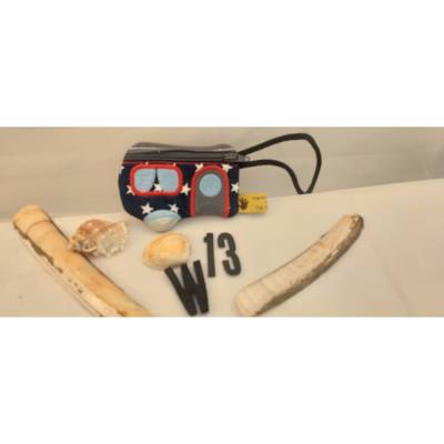 Wohnwagen W 13 Schlüsselanhänger – Reißverschlusstasche & Minibörse aus Baumwolle, Handarbeit, Unikat