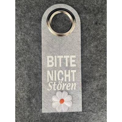 Schönes Türschild nicht stören, Filz Metall verziert, ca 22 x 8 cm, Türklinke