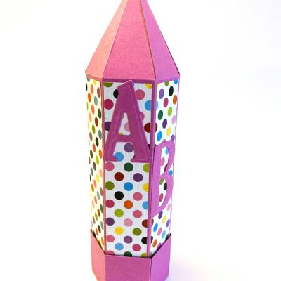 Geschenkverpackung Buntstift: Handgemachte Geschenkbox aus Karton zur Einschulung (6,2 x 22 cm)