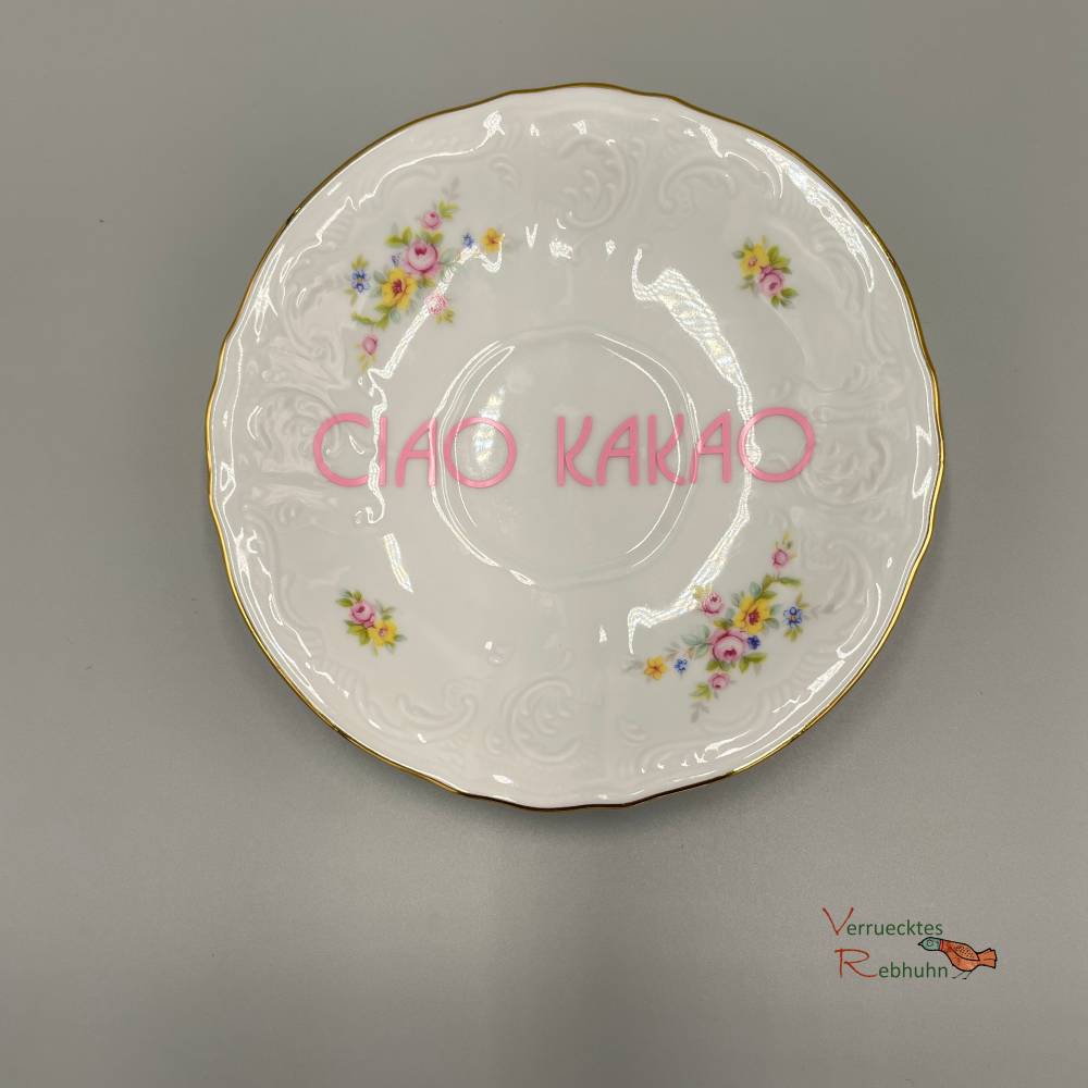 Vintage Wandteller "Ciao Kakao" – Upcycling Deko mit Spruch Bild 3