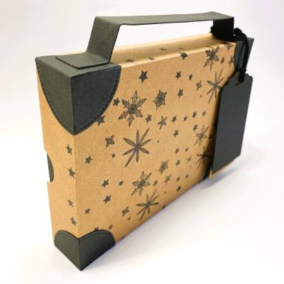Geschenkverpackung in Kofferoptik aus Karton für ein Geldgeschenk zum Urlaub oder Reisegutschein (18x13,5x3,3 cm)