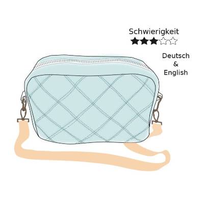 SCHNITTMUSTER deutsch & englische Sprache, Quilt Bag Rom 4.0, Crossbodybag, DIY Nähprojekt, digitales PDF Schnittmuster 
