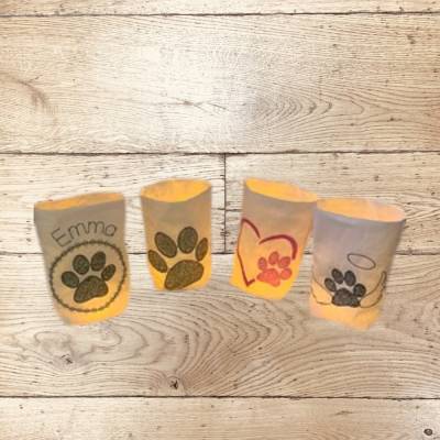 Stickdatei Lichtbeutel Tier Hund Katze Lichtbeutel Set 763