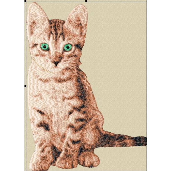 DreamEmbroid "Little Cat" – Fotorealistische Katzen-Stickdatei für Webware & Filz Bild 2