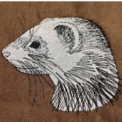 DreamEmbroid Frettchen Scribble Stickdatei – Tiermotiv für kreative Projekte