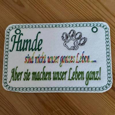 ITH Stickdatei Hunde Türschild & MugRug – DreamEmbroid | Sofortdownload