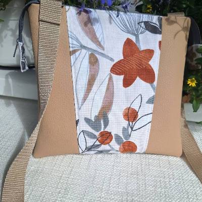 Schultertasche Crossbodytasche Damen Handtasche Canvas und veganes Leder