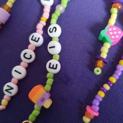 Perlenanhänger – wahlweise mit Schlüsselring oder Handy-Stecker