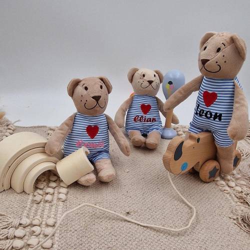 Personalisiertes Geschenk Geburt – Teddybär mit Name | Schmusebär zur Taufe & Babygeschenk