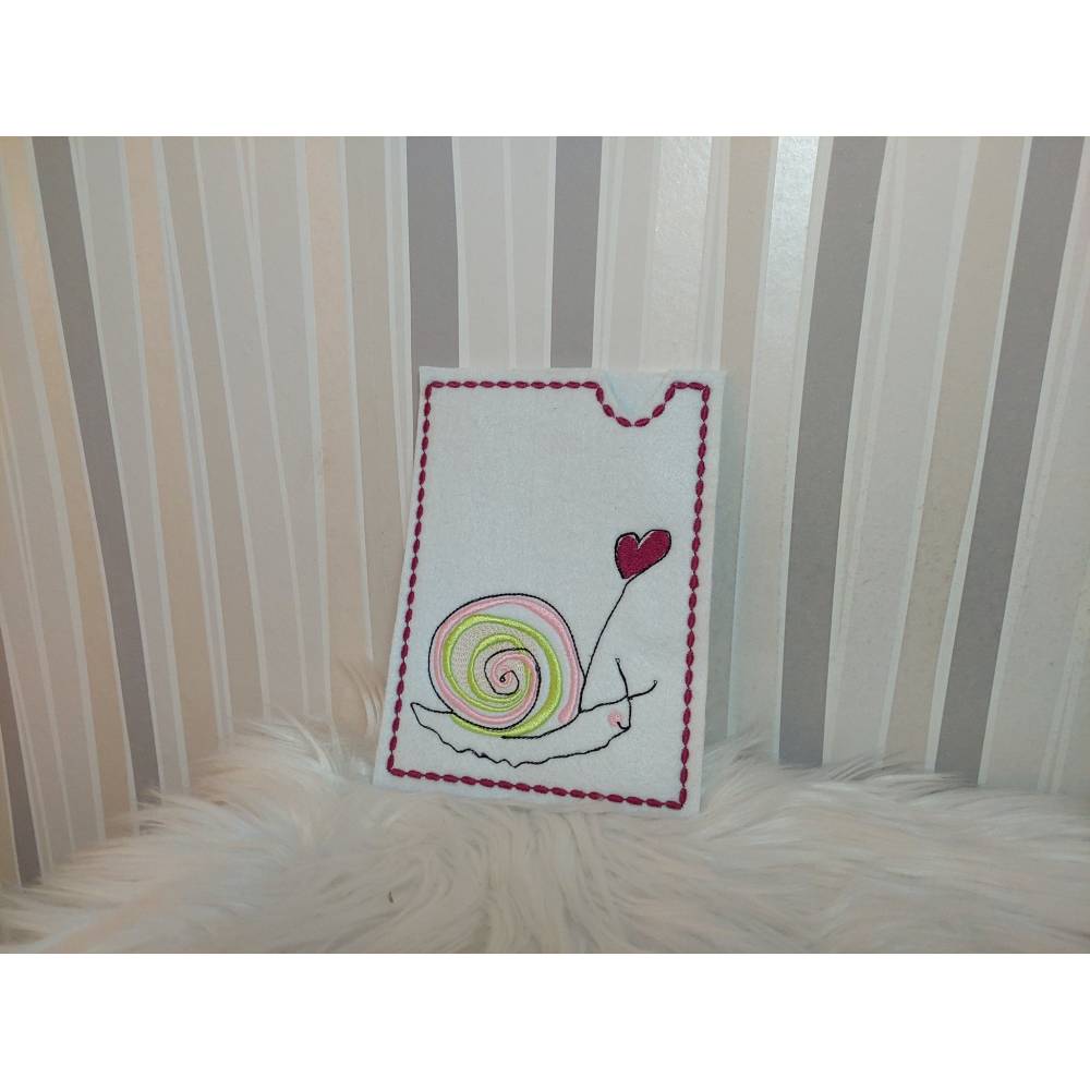 Gruß Schnecke Stickmuster 10x10 cm – Niedliche Schnecke mit Luftballon für Kinder, Geschenke & Deko Bild 10