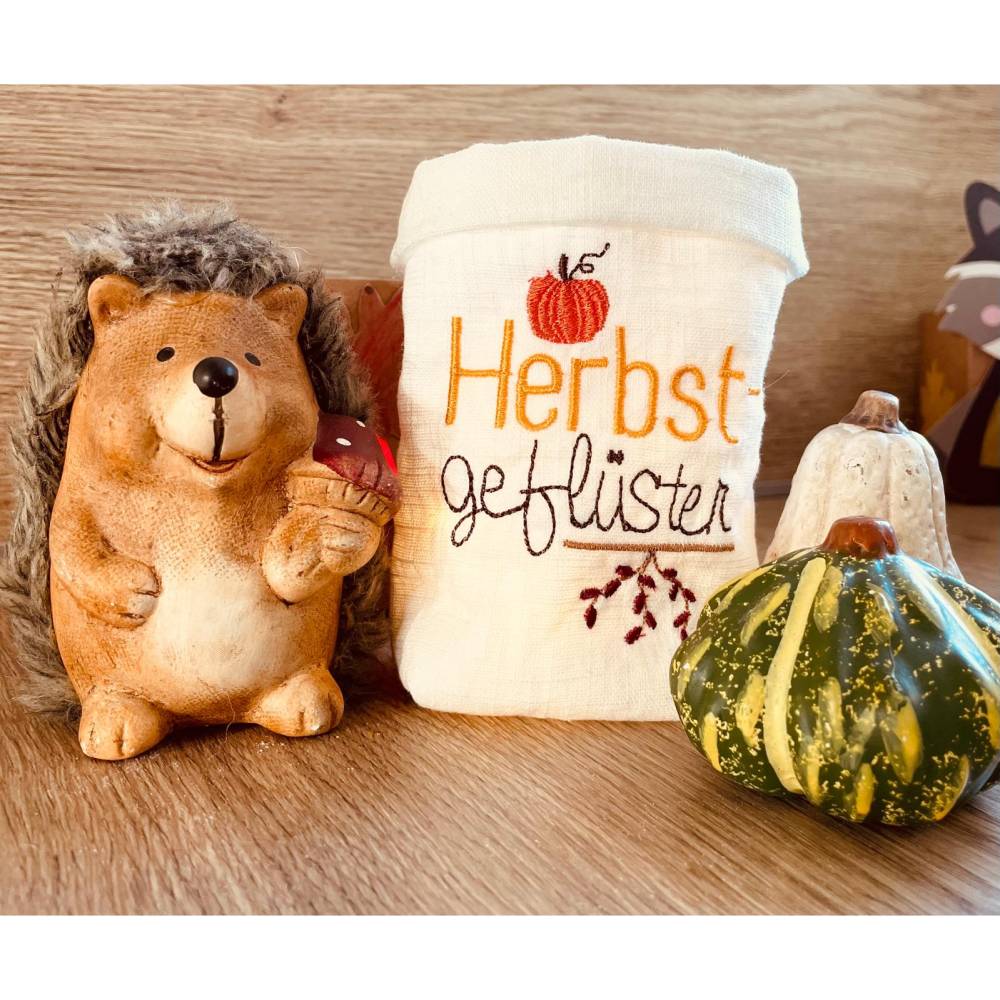 ITH Lichterbeutel 13x18cm Herbst 8 Motive Kürbis Laub Blätter Kastanie Bild 8