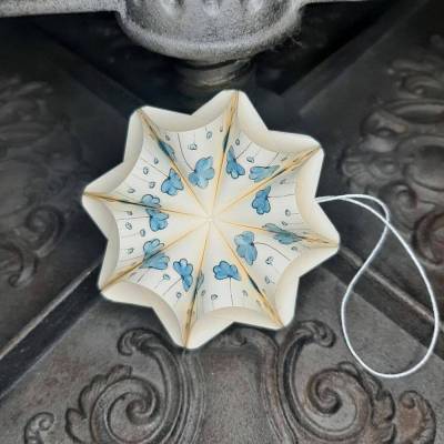Bastelset Geschenkanhänger blaue Blumen – 128 Blatt Origami Papier 5x5cm farbig