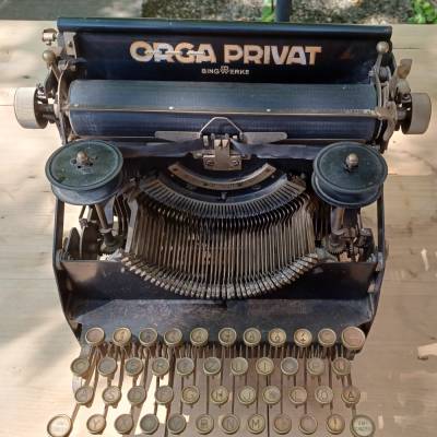 Orga-Privat Schreibmaschine Büro – Maschinennummer 72374, gereinigt & funktionsfähig
