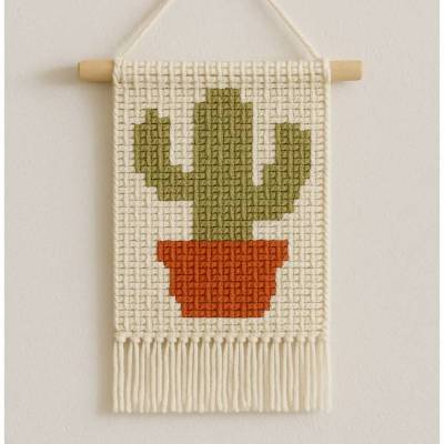 Mosaik Häkelanleitung "Kaktus Nr. 1" – Overlay-Mosaik Deckenmuster | Digitales PDF Muster | Anfängerfreundlich | Julemad