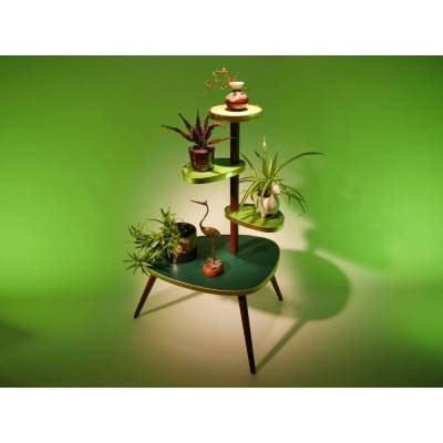 Blumenständer / Blumenbank Green Island – Design 60er Jahre
