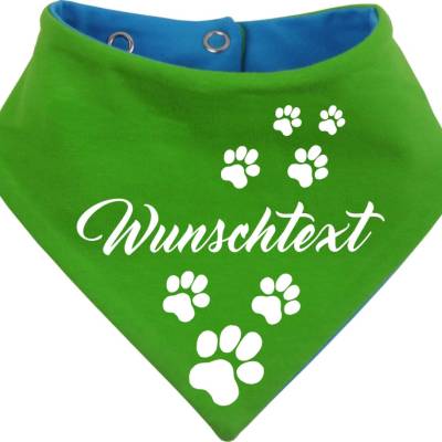 Hunde Wende Halstuch Multicolor personalisiert mit deinem Wunschtext, individuell bedruckt mit Text