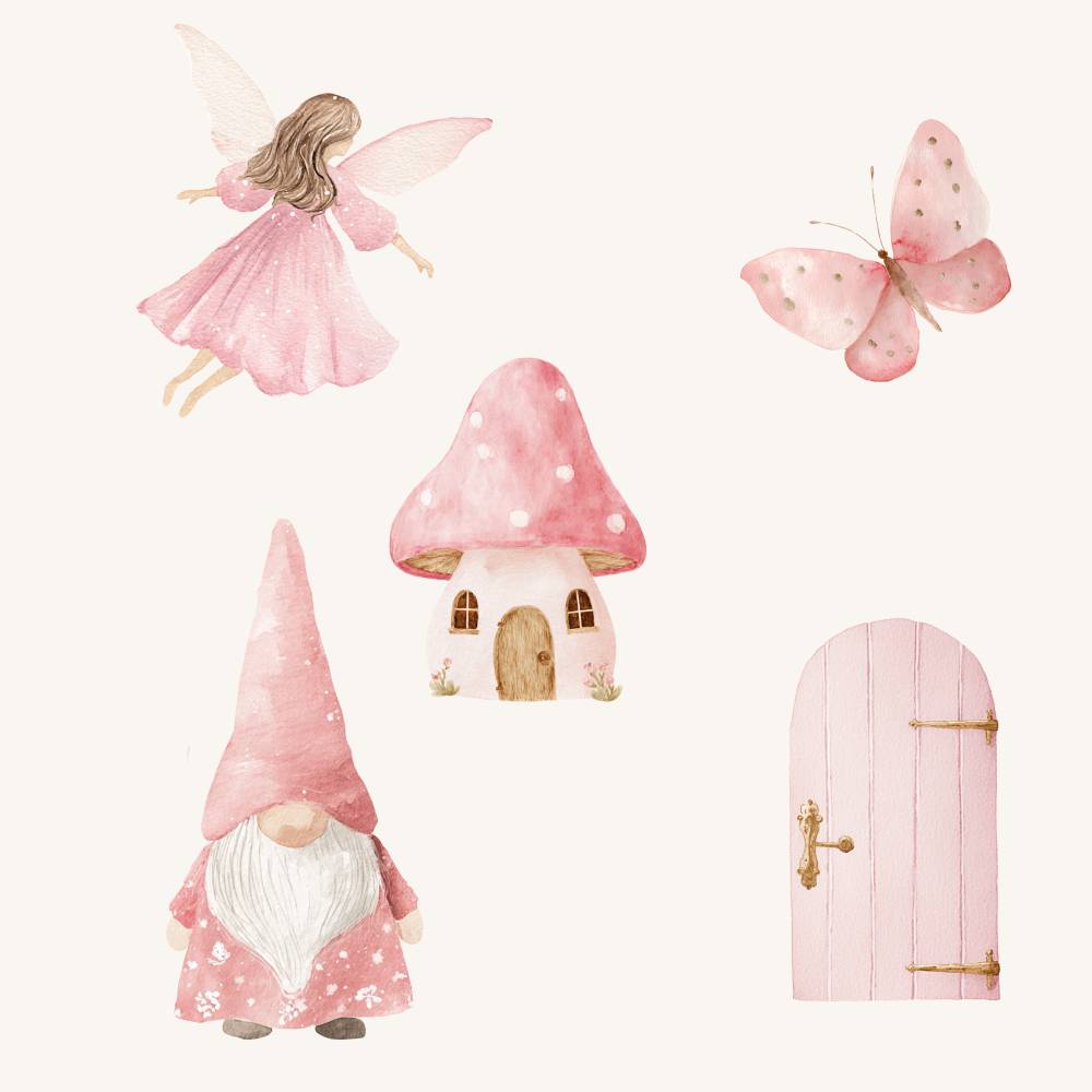 DigiStamp-Set Feenland Rosa Set 2: fünf zauberhafte PNG-Motive für Karten, Basteln & Scrapbooking Bild 2