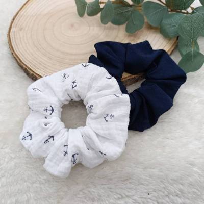 Scrunchies - Set - Haargummis * Anker * Musselin
